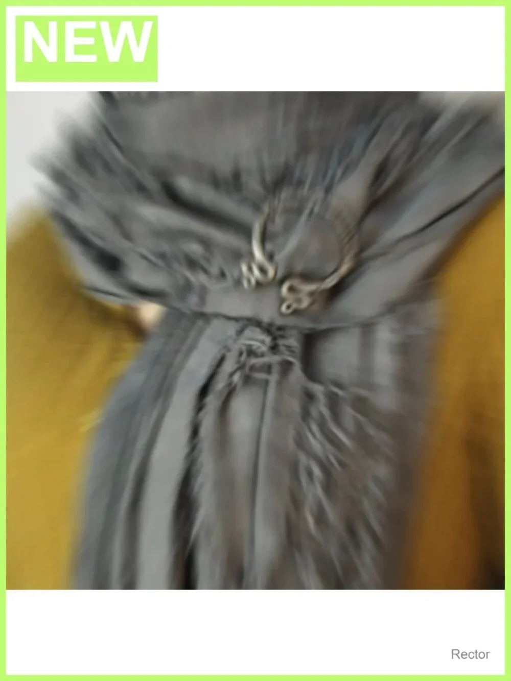 Hooded Shawl with Viking Brooch Medieval Cloak Renaissance Costume Cape Cotton